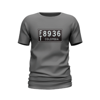 Camiseta Placa Negra Retro gris